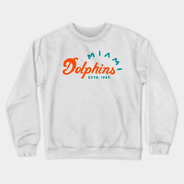 Miami Dolphiiiins Crewneck Sweatshirt by Very Simple Graph